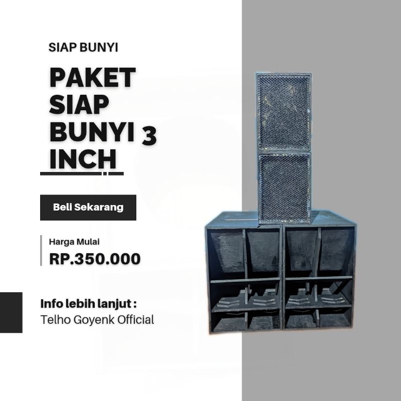 Miniatur Sound System Siap Bunyi | 2 Box 3 Inch + 2 Box 2 Inch | Power TPA3116 + Adaptor 12V | Speak