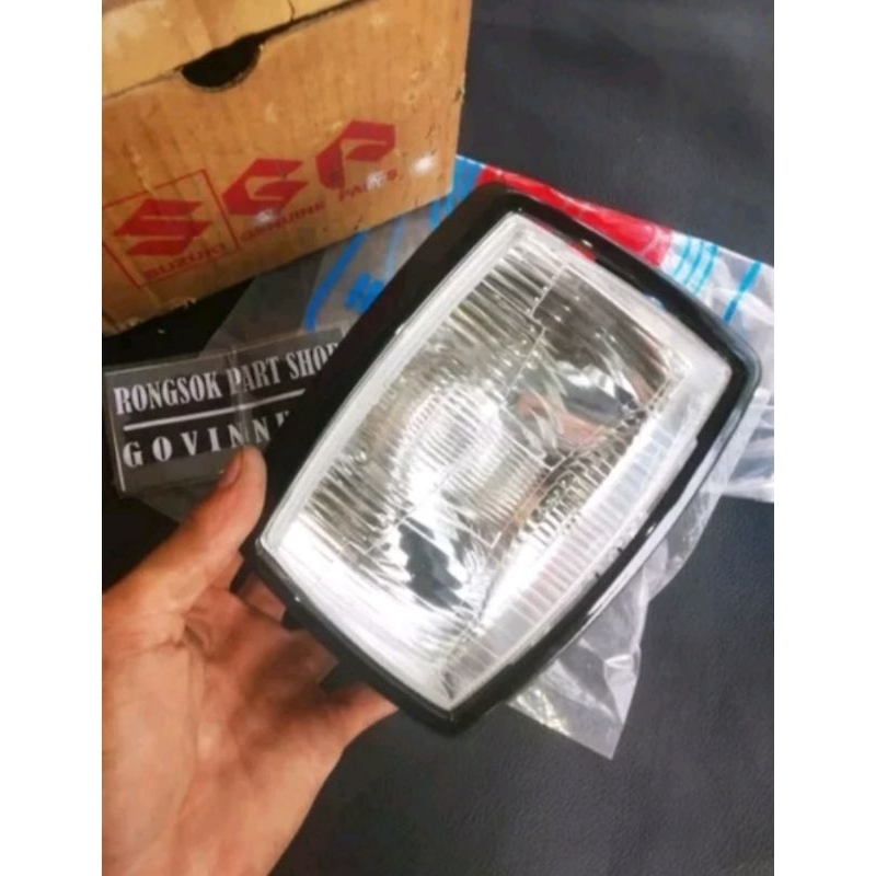 reflektor lampu depan suzuki rc80 rc100 rc 80 100 bravo ori asli nos sgp