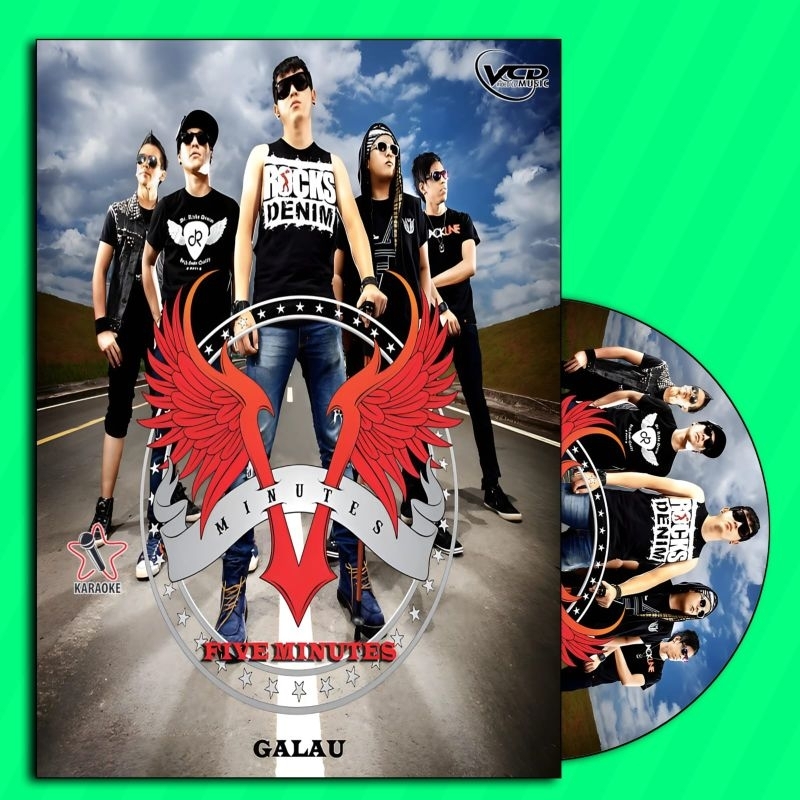 KASET VCD KARAOKE LAGU POP INDONESIA ALBUM BAND FIVE MINUTES-VOCAL BISA ON OF-LENGKAP FULL BOX-KASET