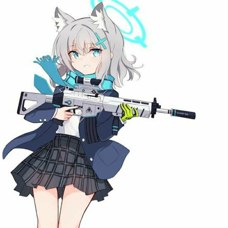 shiroko sig 556 blue archive cosplay prop