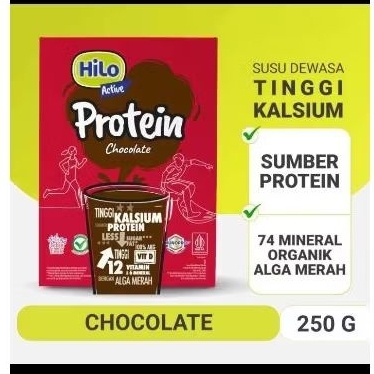 

hilo active protein rasa coklat 250 gr - susu bubuk tinggi kalsium
