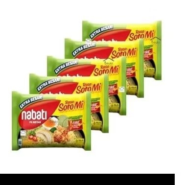 

nabati mie instan kuah rasa soto mie 75gr x 5pc - paket mie kuah murah