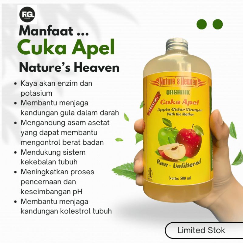

Star+V Cuka Apel Cider Vinegar Original Organikwith mother / 250 ml - 500 ml