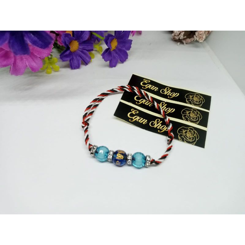 Gelang tridatu asli bali batu biru /Gelang Tridatu Khas Bali Simbol Keberuntungan / Gelang Tridatu A