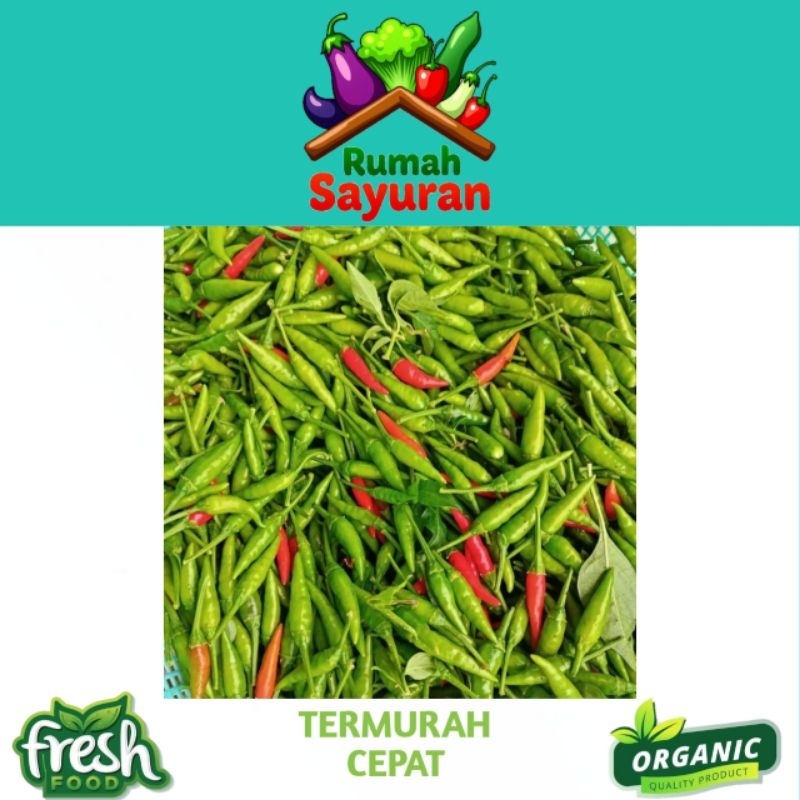 

Cabe Rawit Hijau Cengek Hijau Super Fresh 500 gr
