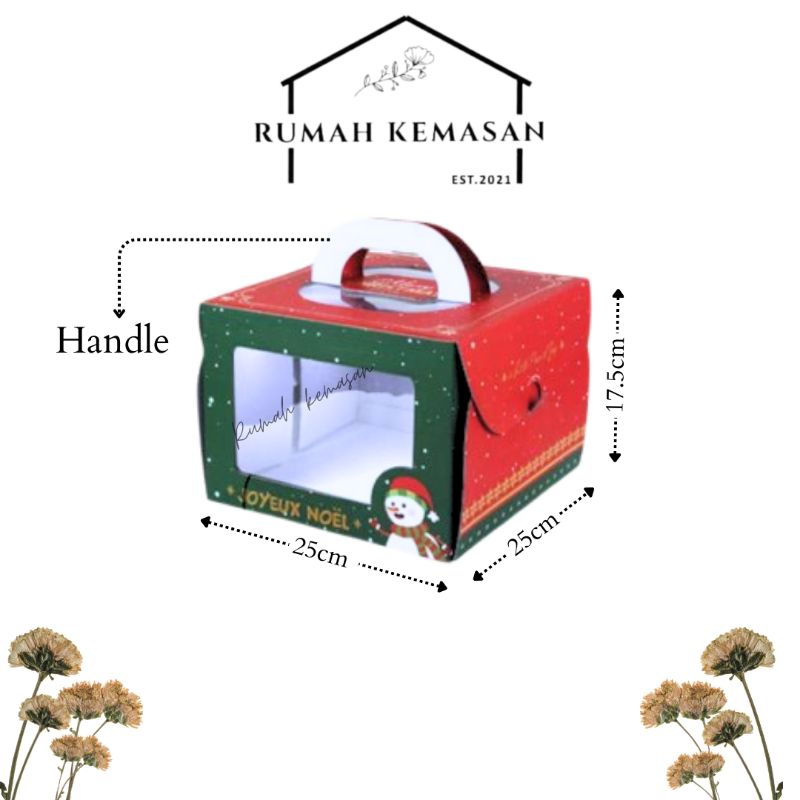

box Christmas ukuran 25cmx25cmx17.5cm