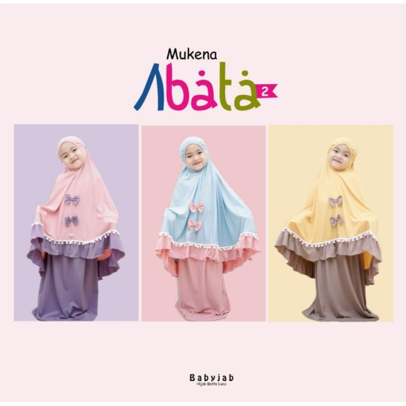 Mukena Anak Jersey Abata Mukenah Baby Kids Balita Adem