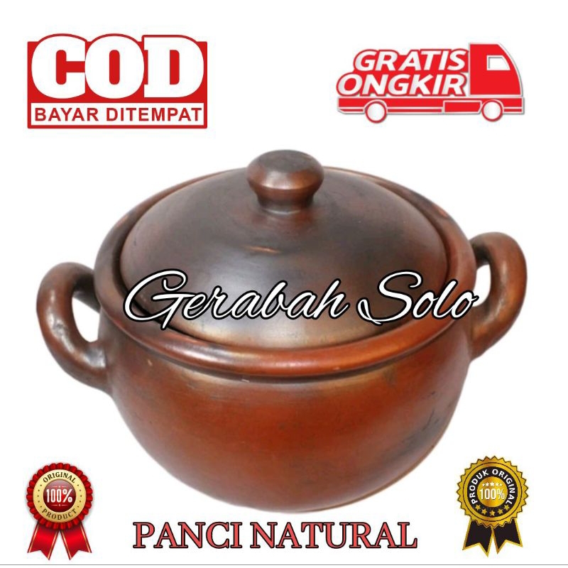 PANCI TANAH LIAT 20 CM PANCI REBUS PANCI GUDEG PANCI JAMU PANCI GERABAH NATURAL ALAMI