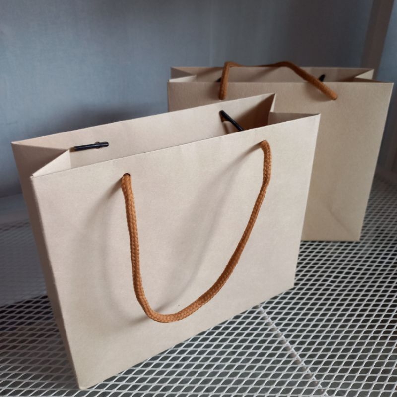 

Paper bag gift wrap craft mini aesthetic brown korean style hari guru