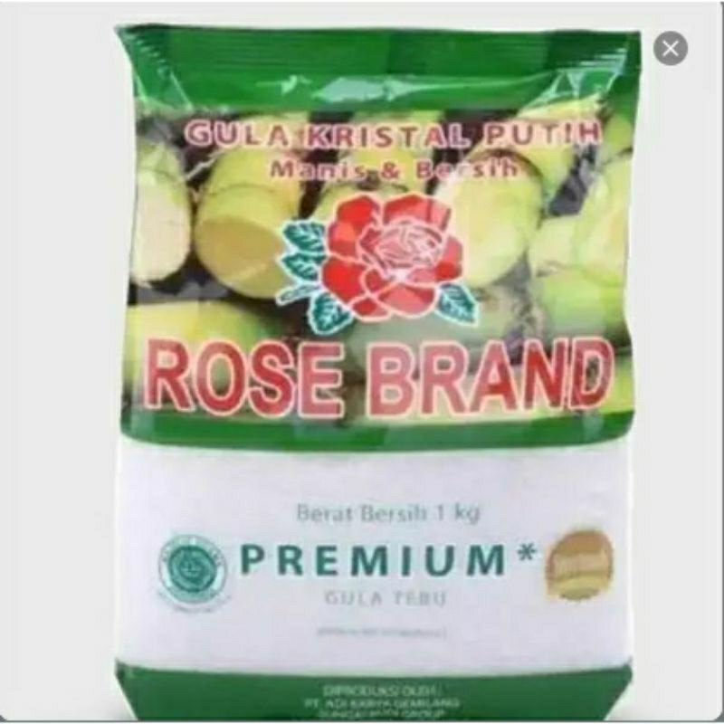 

Gula pasir rose brand 1 kg hijau