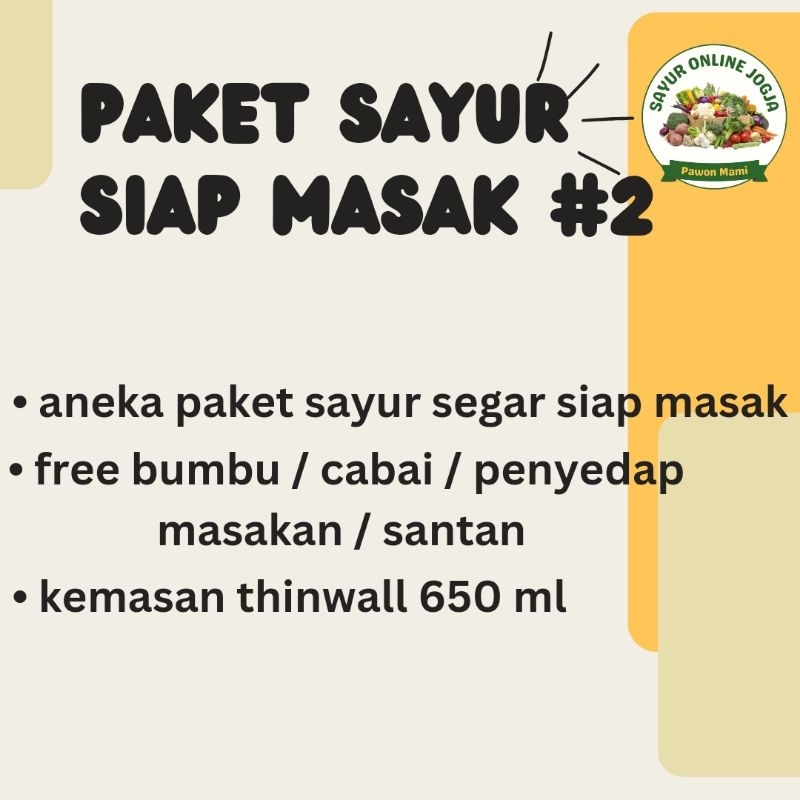 

Sayur prep sop lodeh sayur pack instan Foodprep - PAWON MAMI SAYUR ONLINE JOGJA