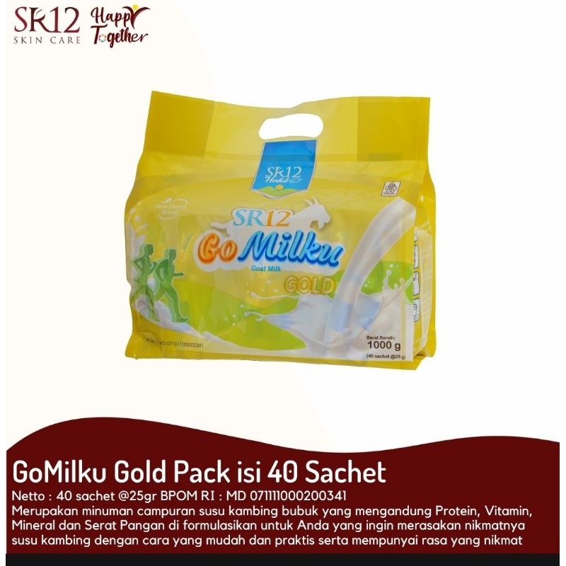 SR12 GoMilku Gold Pack Isi 40 Sachet