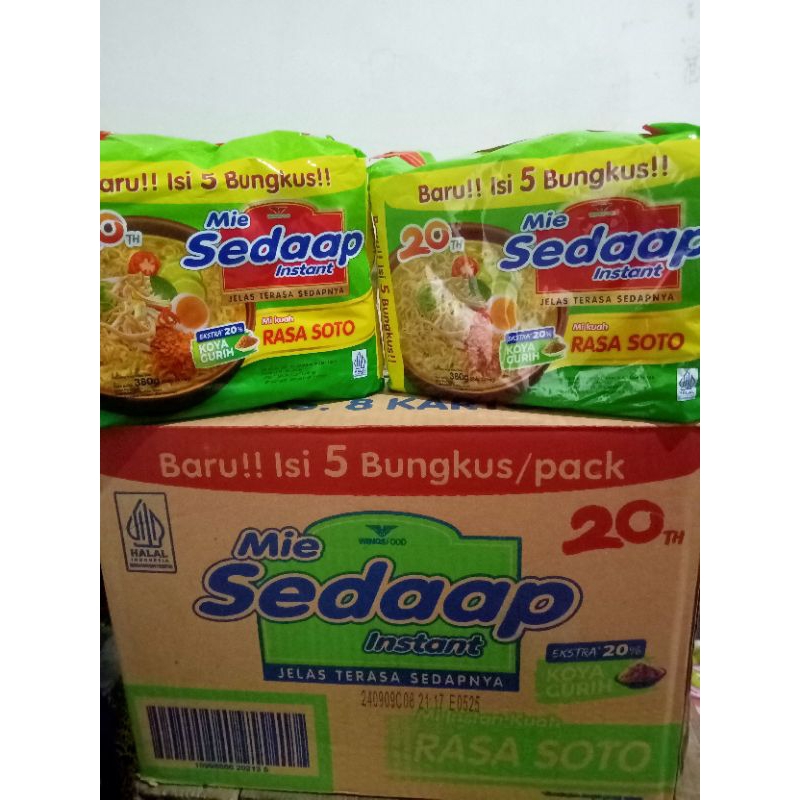 

Mie Sedaap Soto isi 5 bungkus (KARTON)