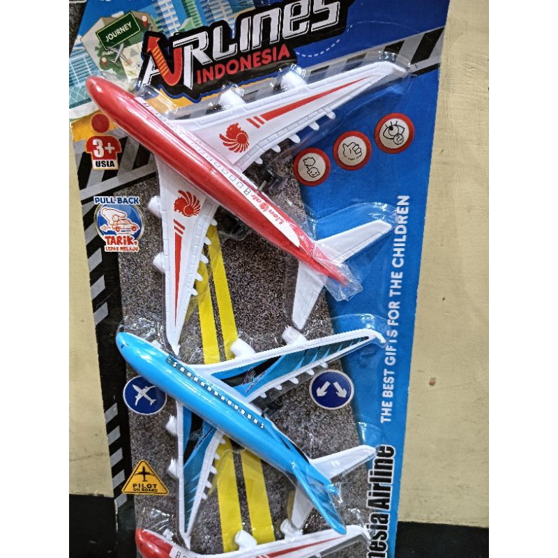 MAINAN ANAK PESAWAT ISI 3 MAINAN AIRLINE INDONESIA