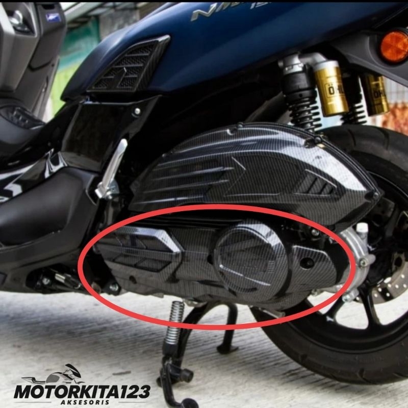 Aksesoris Cover Carbon NEMO Variasi Tutup CVT Yamaha Nmax New tahun 2020 2021 2022 2023 hanya tutup 