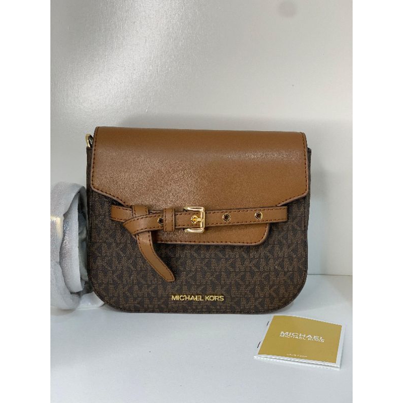 NBU ❤️ MK Signature Emilia Small Saddle Bag Brown