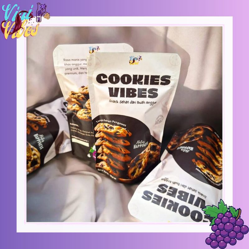 

cookie Bites Vibes - Cookies Anggur - Cookies sehat - Makanan Enak