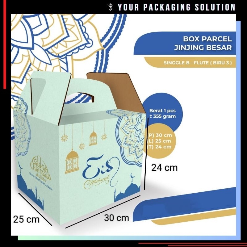 

BOX PARCEL JINJING BESAR • 30x25x24cm • Kardus || Lebaran || Idul Fitri || Sembako || Eid Mubarok.