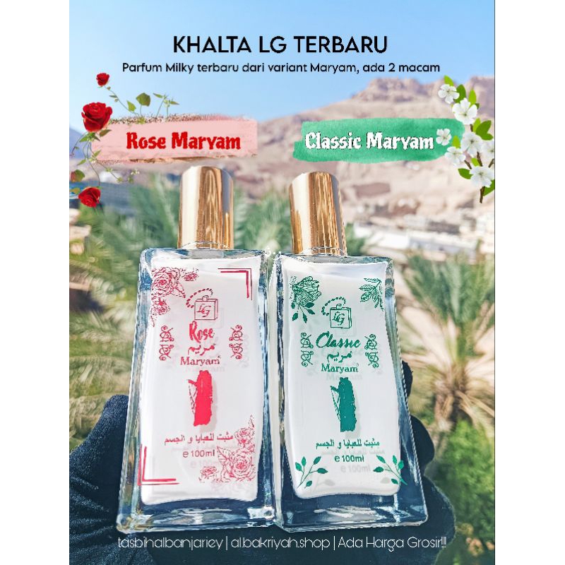 READY khalta Maryam Terbaru Classic Maryam dan Rose Maryam import Tarim ori U.A.E/Parfum Abaya Pakai