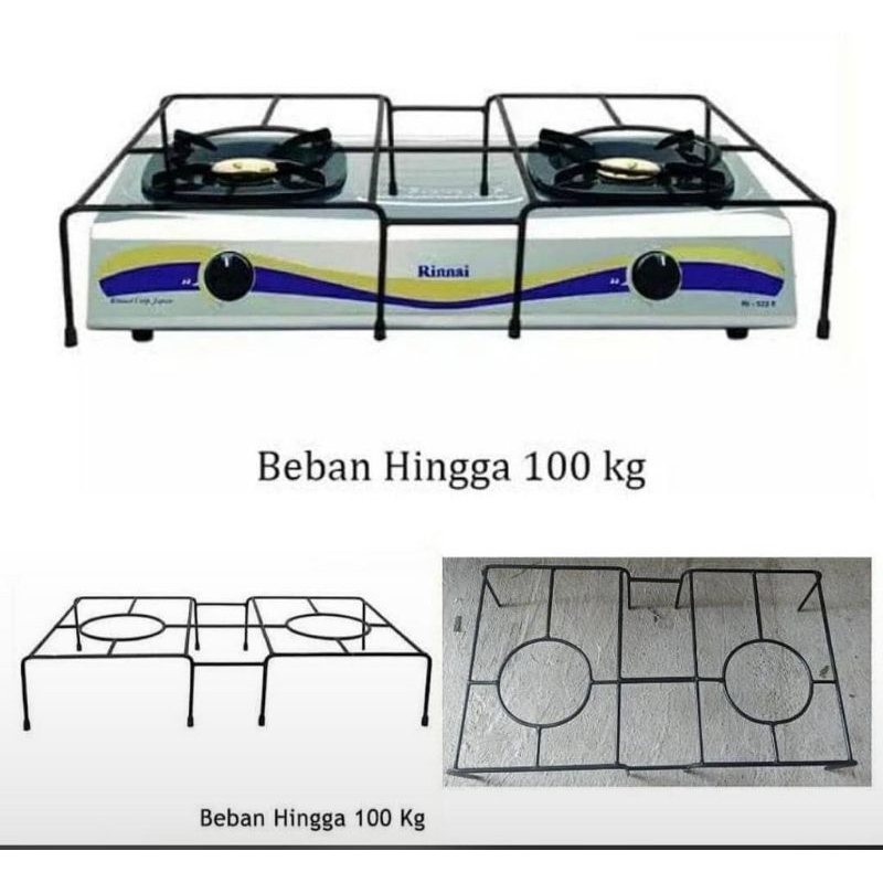 ( PACKING PALING AMAN ) Tatakan kompor gas 2 tungku, tatakan Kompor rinnai, Behel Kompor | Tatakan o