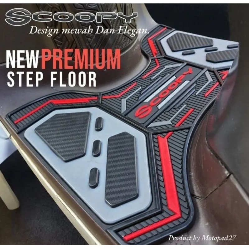 Pijakan Alas Kaki Karpet Motor Honda Scoopy  Fashion Stylish Prestige tahun 2021 2022 2023 2024 baha