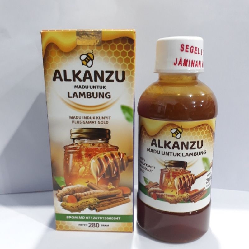 

Madu Lambung ALKANZU 280 Gram Mengandung Biang Kunyit Plus Gamat Gold/Madu Maag/Gerd