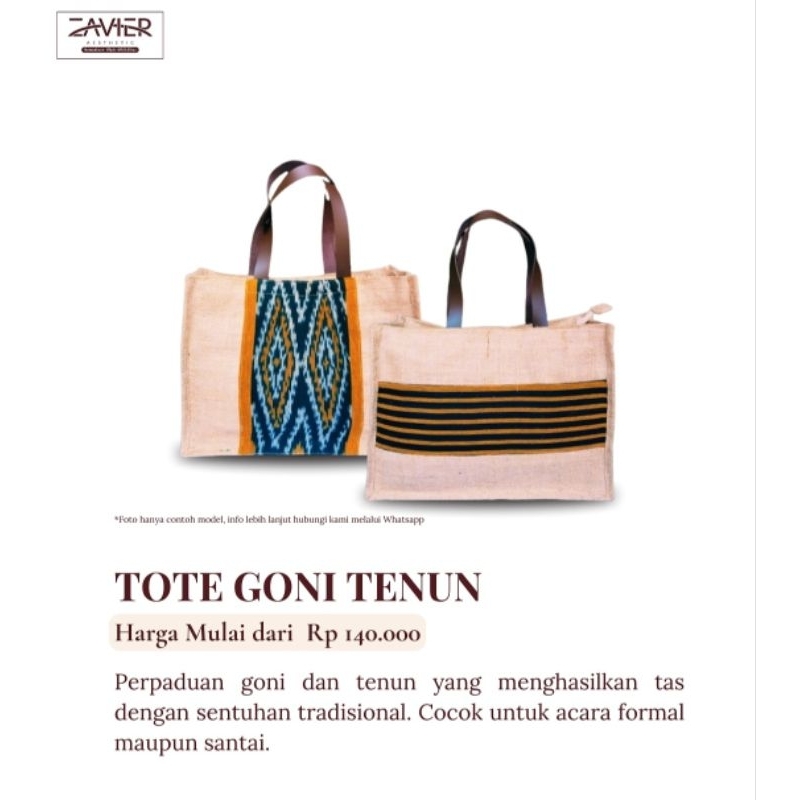 tas goni kombinasi kain wastra nusantara merchandise godiebag
