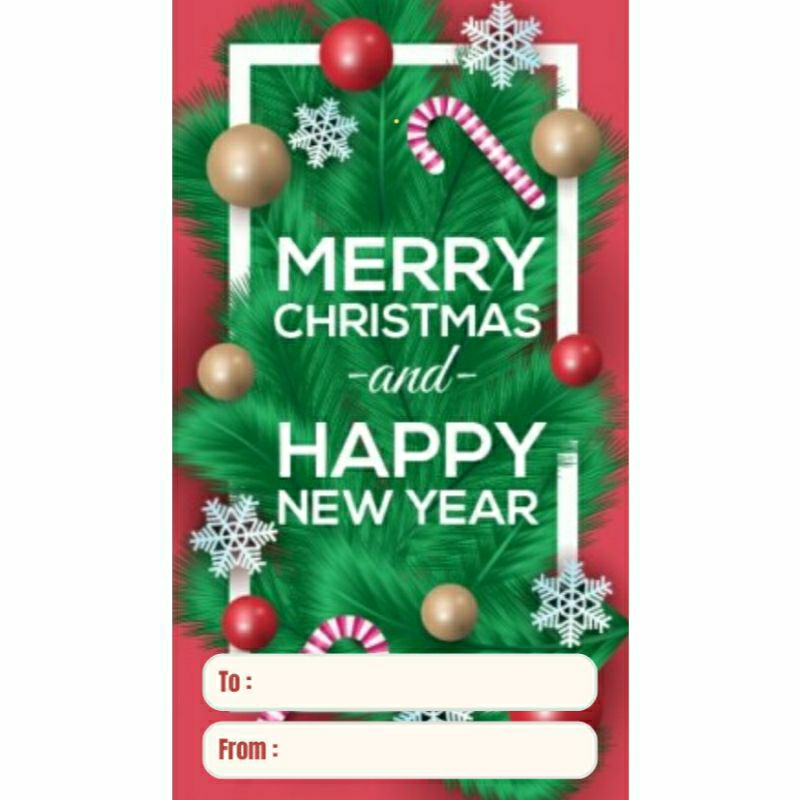 

PROMO Label HangTag GLOSSY Hari Raya Natal 4x7cm