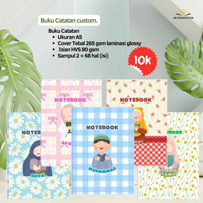 

NOTEBOOK CUTE CUSTOM Ukuran A5_Buku Catatan Custom Nama_Buku Catatan Lucu