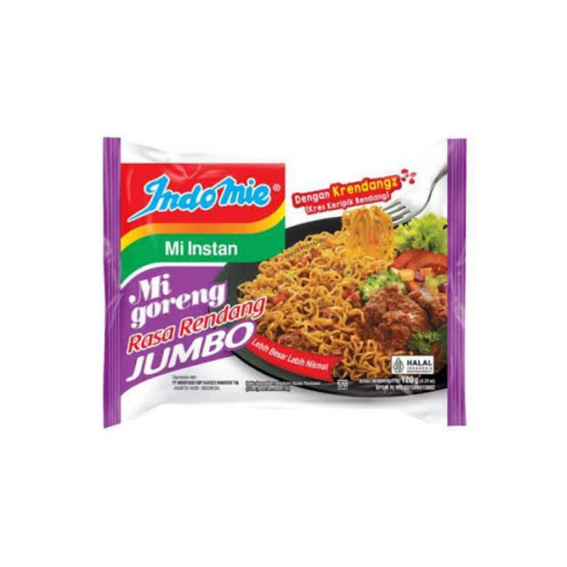 

Indomie Mie Instan Goreng Jumbo Rendang 3 Pcs