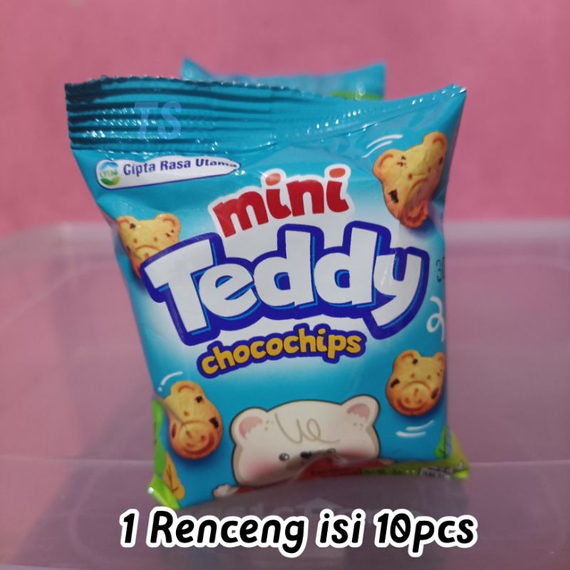 

Mini Teddy Biskuit Chocochips 1 Renceng isi 10 Pcs