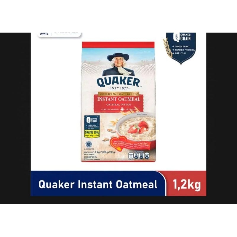 

quaker oatmeal instant 1200gram. 1,2 kg oats