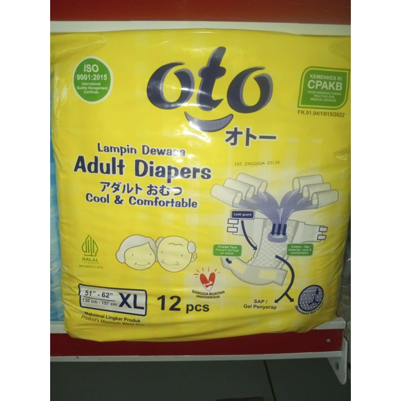 Pampers dewasa diapers XL12
