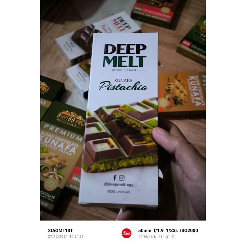 

Coklat Dubai Deep Melt Kunafa Pistachio 160gr