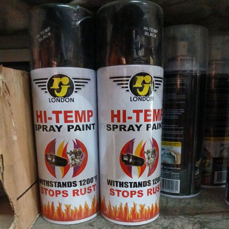 CAT ANTI PANAS HI-TEMP CAT KNALPOT HITAM RJ LONDON