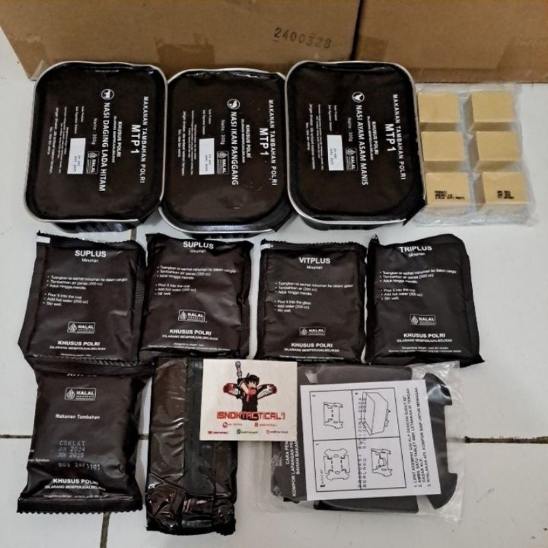 (PROMO AWAL TAHUN) RANSUM MTP POLRI (EXPIRED JUNI 2025)/SURVIVAL FOOD/EMERGENCY FOOD ISI LEBIH BANYA