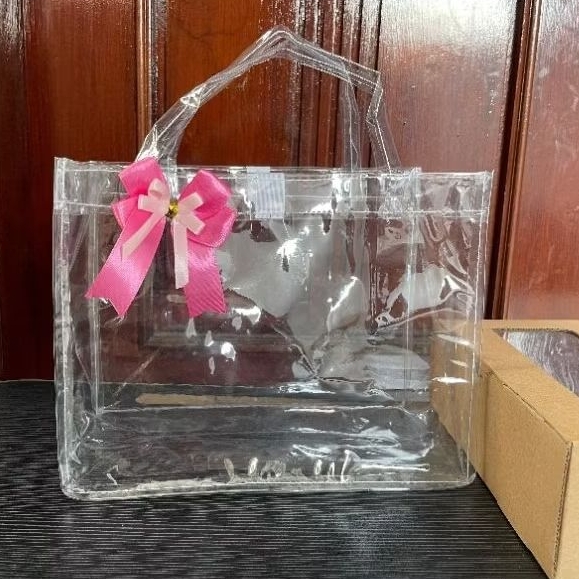 

MSY T20xP25x13 Tas Souvenir mika Transparan/tas mika bening/tas ulang tahun /tas hantaran