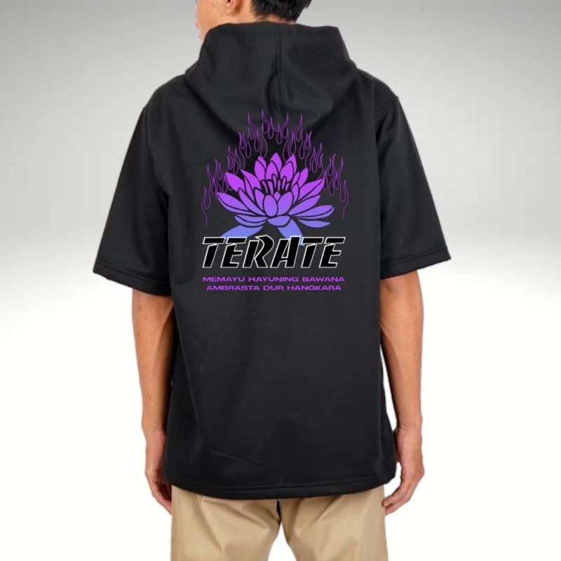 (Kode A) T-shirt Hodie Terate Ungu