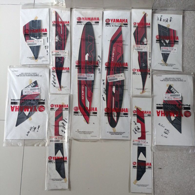 striping mio J sporty  2014 merah hitam original