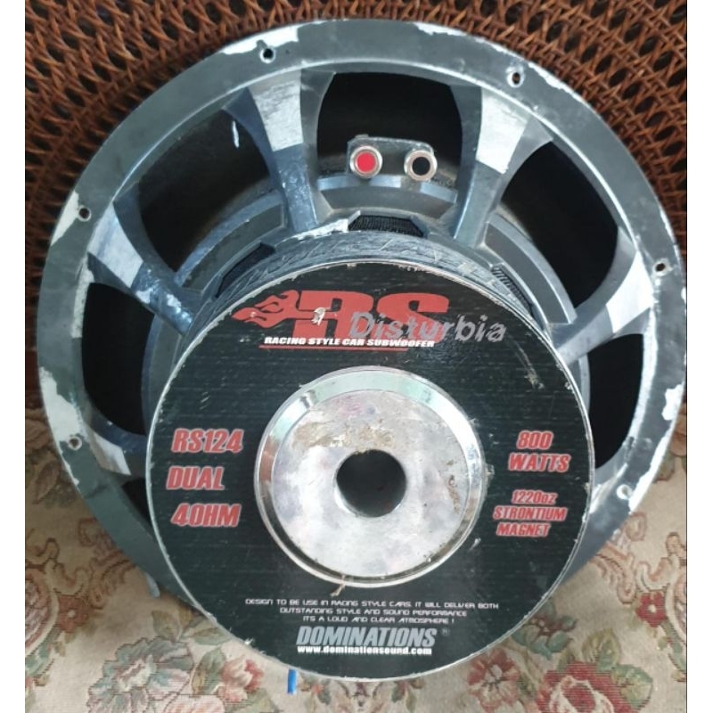 Subwoofer 12" (12 Inch)Dominations RS Disturbia
Double coil
Double magnet