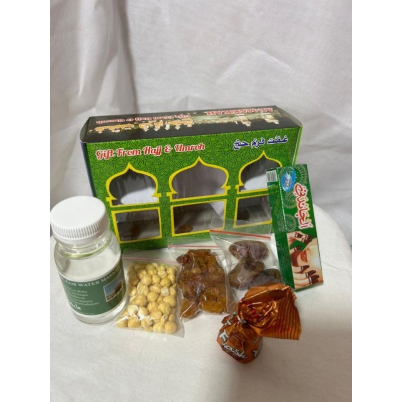 

G&C Oleh oleh haji dan umroh Paket Box 50pcs lengkap(air ZAM ZAM 80ml full)