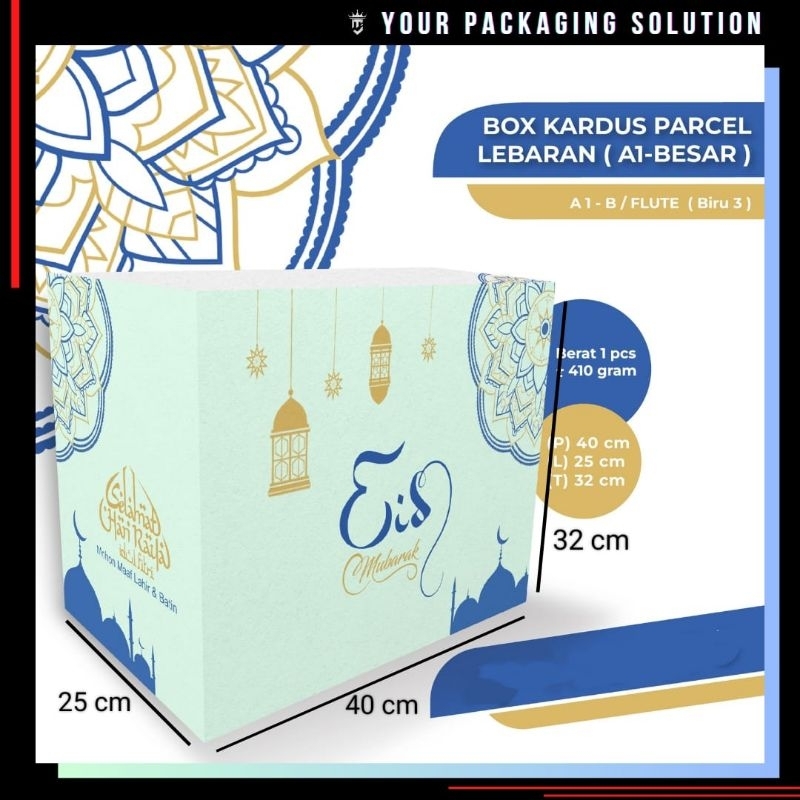 

BOX PARCEL A1 BESAR • 40x25x32cm • Kardus || Lebaran || Idul Fitri || Sembako || Eid Mubarok || Packing.