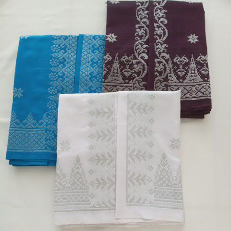 Kain Tenun Songket Melayu Riau Asli Katun Perak Silver | Tenun Siak | Malay Handwoven of Indonesia