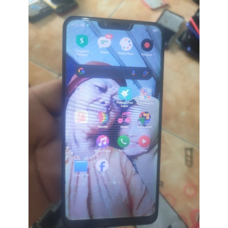 Lcd TC Hp Oppo A3S Cph1853 Minus Lcd Garis