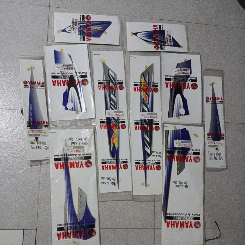 striping vegaR new 2006 biru silver original