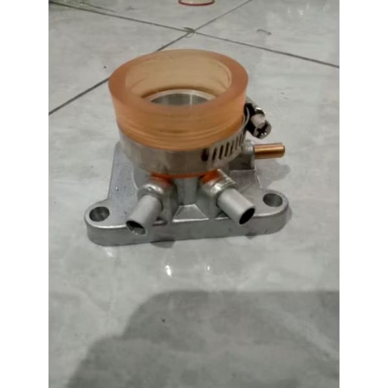 MANIPOL MANIFOLD INTEK LURUS TEFLON KARBU PE 28 SUZUKI SATRIA 2TAK SATRIA R 2 TAK PE 24 26 28