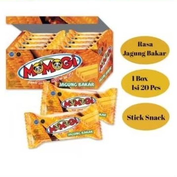 

momogi rasa jagung bakar 1 box isi 20 pc - snack momogi