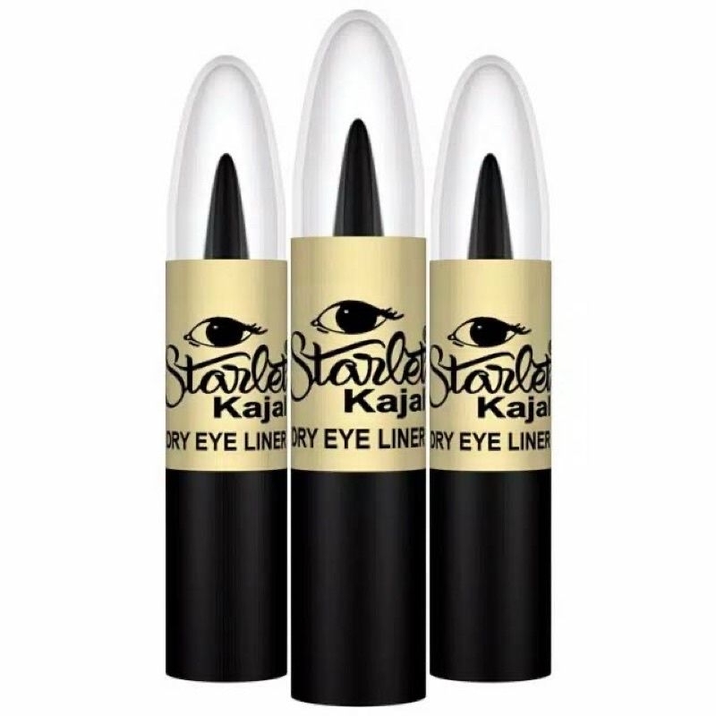 Celak Mata STARLET KAJAL Stik Eyeliner Sensasi Mint Segar Bahan Herbal Asli India Warna Hitam Waterp