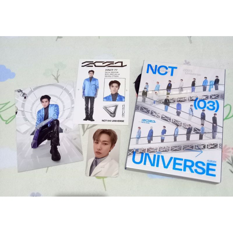 (Unsealed) Album NCT 2021 Universe, Photocard Renjun, Postcard Jaehyun, Sticker Jaehyun