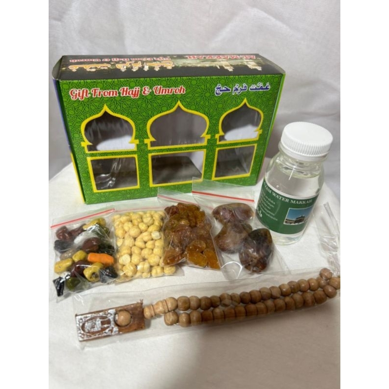 

Xmaster Oleh oleh haji dan umroh Paket Box 50pcs lengkap(air ZAM ZAM 80ml full)